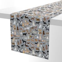 dogs grey fabric cute dog design best dogs grey fabric dogs dog breed fabric dog print dog pattern best dog design