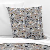 dogs grey fabric cute dog design best dogs grey fabric dogs dog breed fabric dog print dog pattern best dog design