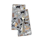 dogs grey fabric cute dog design best dogs grey fabric dogs dog breed fabric dog print dog pattern best dog design