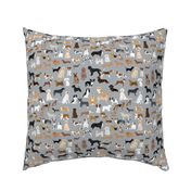 dogs grey fabric cute dog design best dogs grey fabric dogs dog breed fabric dog print dog pattern best dog design