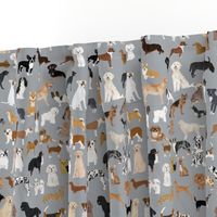 dogs grey fabric cute dog design best dogs grey fabric dogs dog breed fabric dog print dog pattern best dog design