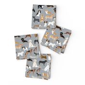 dogs grey fabric cute dog design best dogs grey fabric dogs dog breed fabric dog print dog pattern best dog design