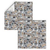 dogs grey fabric cute dog design best dogs grey fabric dogs dog breed fabric dog print dog pattern best dog design