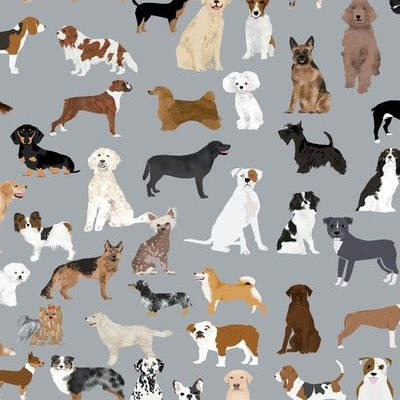 Dog Fabric, Wallpaper and Home Decor | Spoonflower