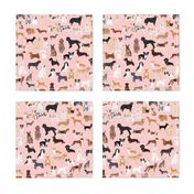 dogs pink cute dog fabric best dog breed pattern dog fabric dog design sweet dogs 