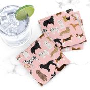 dogs pink cute dog fabric best dog breed pattern dog fabric dog design sweet dogs 