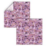 dogs cute dog purple dog fabric best dog breed design dog person fabric dog lovers fabric cute dog quilting fabric