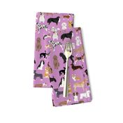 dogs cute dog purple dog fabric best dog breed design dog person fabric dog lovers fabric cute dog quilting fabric