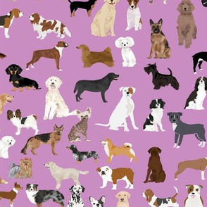 dogs cute dog purple dog fabric best dog breed design dog person fabric dog lovers fabric cute dog quilting fabric