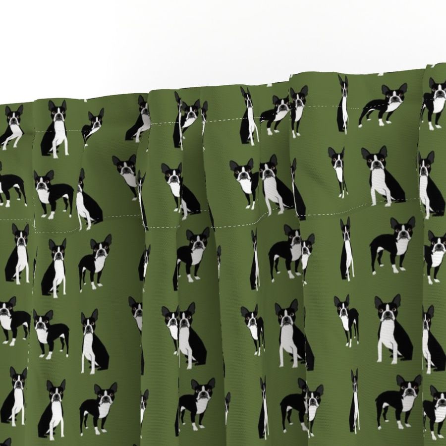 boston terriers cute green fabric best boston terrier design best boston terrier fabrics cute dog design best dogs fabric