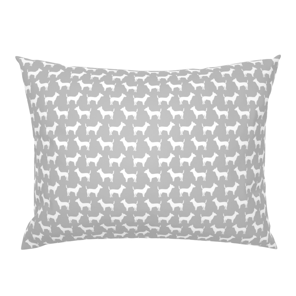 chihuahua dog grey fabric chihuahua dog silhouette fabric cute grey and white chihuahua fabrics cute chihuahua design dog design fabric cute dogs best dog chihuahuas fabric