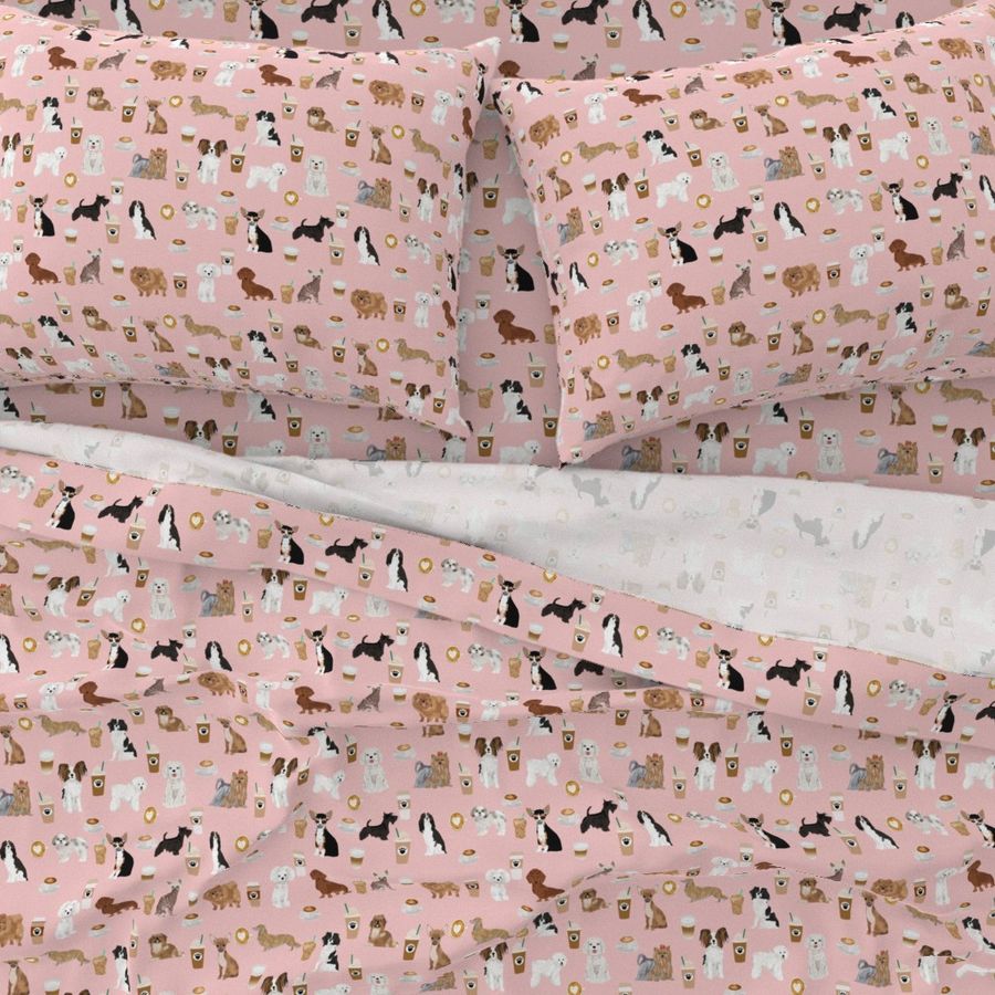 coffee and dogs fabric cute pink dog design best dogs fabrics cute coffee fabric girls must have fabric