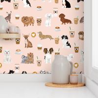 coffee dogs dog fabric cute coffee blush tan coffee fabrics best latte design cute dogs fabric best coffee