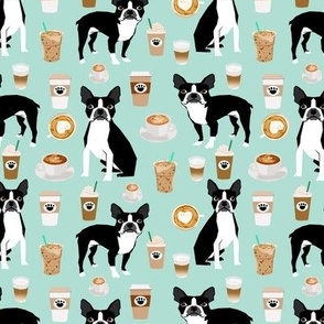 boston terrier dog dogs coffee fabric mint dog fabric sweet dogs fabric dog fabric