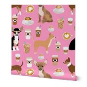 chihuahua dogs pink cute chihuahua dog fabric latte coffees best coffee fabric for chihuahua owners cute chihuahua dogs