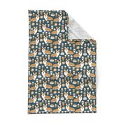 corgi and coffees fabric cute corgi dog fabric coffee cafe latte fabrics cute coffee psl fabrics