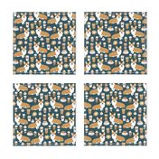 corgi and coffees fabric cute corgi dog fabric coffee cafe latte fabrics cute coffee psl fabrics