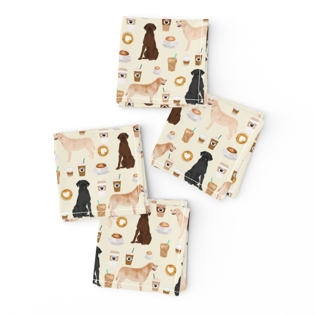 labrador coffee fabric off-white cream color cute coffee fabrics labrador retriever coffees