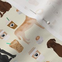 labrador coffee fabric off-white cream color cute coffee fabrics labrador retriever coffees