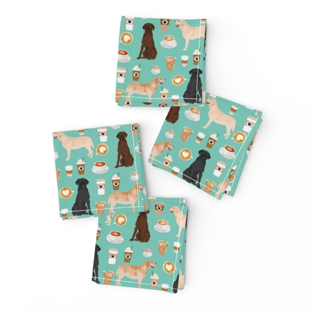 labradors coffee fabric cute mint cafe latte labrador retriever dogs fabric cute yellow lab design