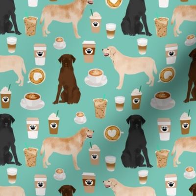 labradors coffee fabric cute mint cafe latte labrador retriever dogs fabric cute yellow lab design