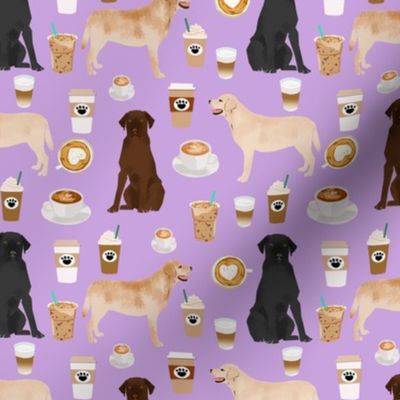 labradors and coffee fabric cute lab dogs fabric labradors purple coffee fabric