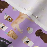 labradors and coffee fabric cute lab dogs fabric labradors purple coffee fabric