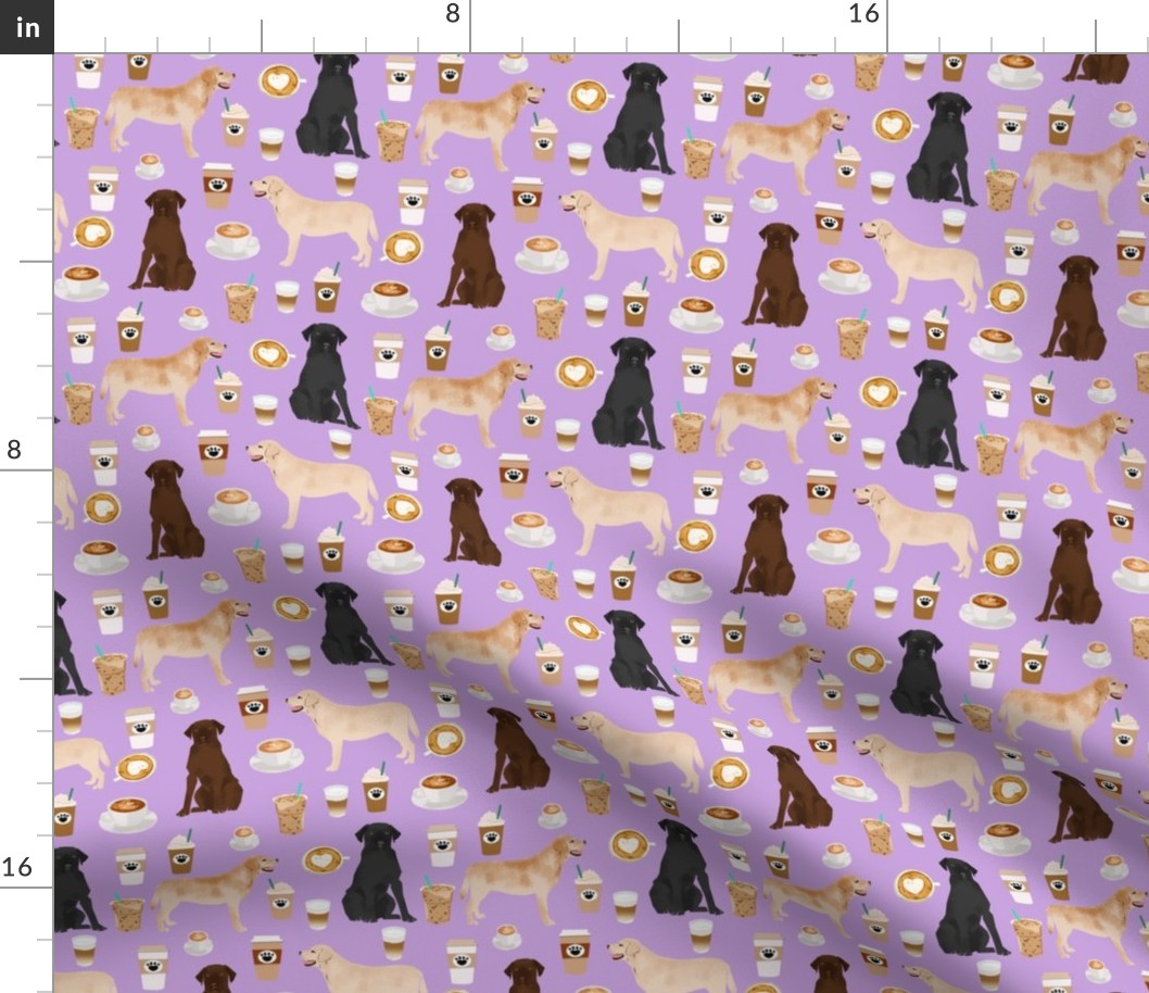 labradors and coffee fabric cute lab dogs fabric labradors purple coffee fabric