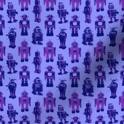 robots (pink and blue)