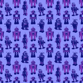 robots (pink and blue)