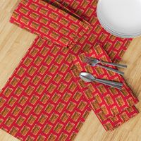 Shaggy Dog Rugs on Poppy Red