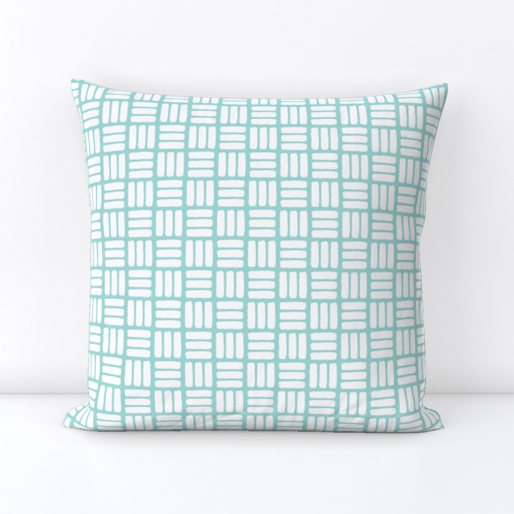 modern basket weave || sea blue