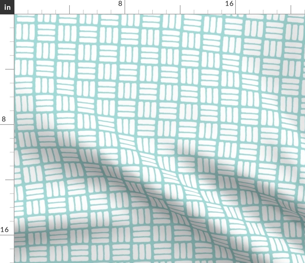 modern basket weave || sea blue