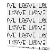 English Bulldog LOVE - sweet Bully fabric by Smooshface United