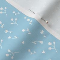 Floral White Ditsy Blue Songbird Coordinate