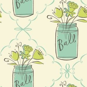 ball jar bouquet