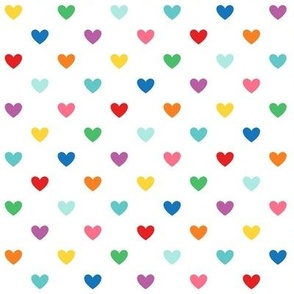 XL rainbow fun hearts