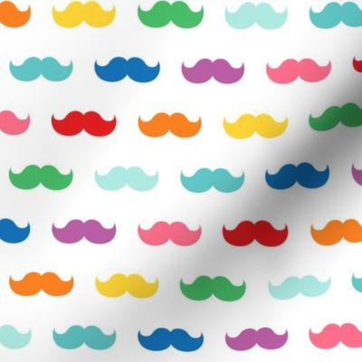 XL rainbow fun moustaches