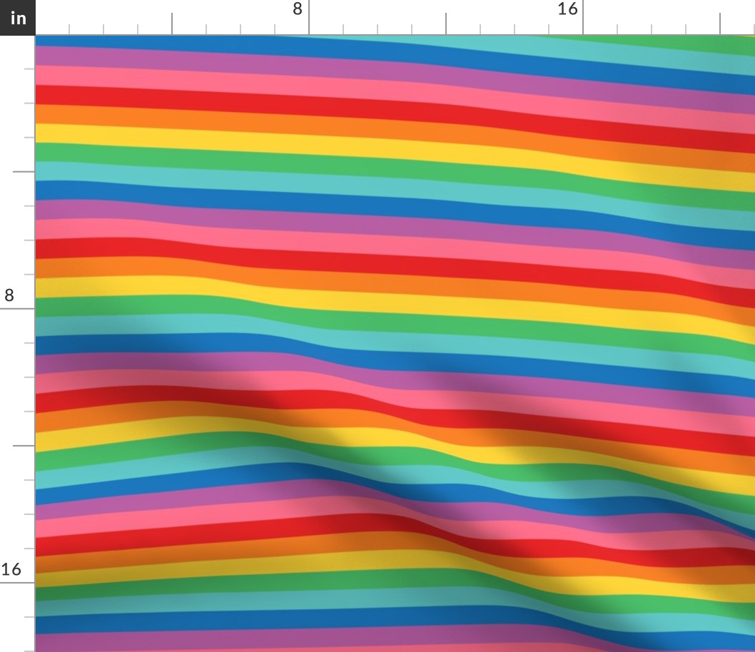 XL rainbow fun stripes no2 horizontal