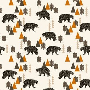  bear // forest woodland camping trees outdoors boys design