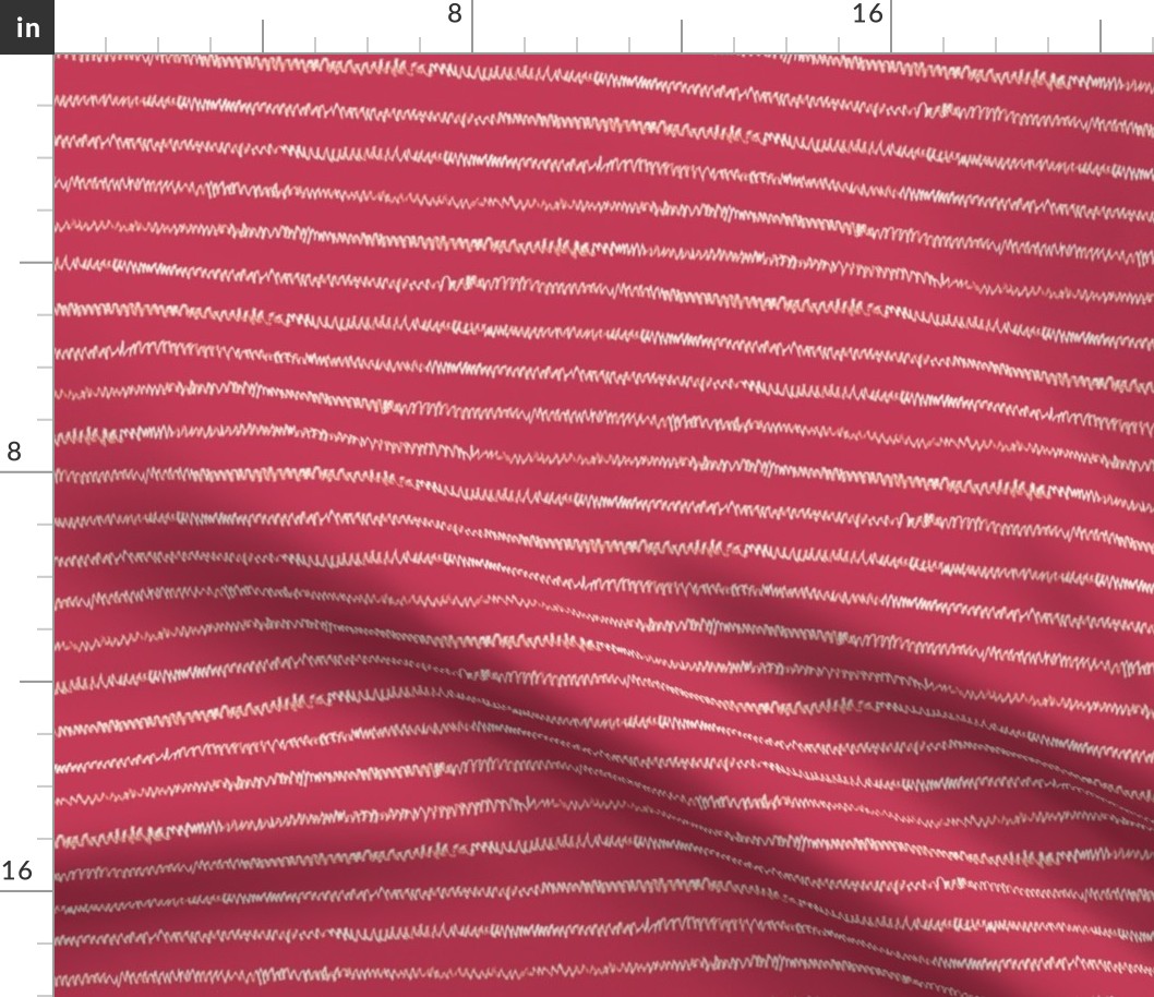 chalk mini-stripe on soft red