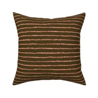 chalk mini-stripe - coral on bronze