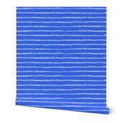 chalk mini-stripe on cobalt blue