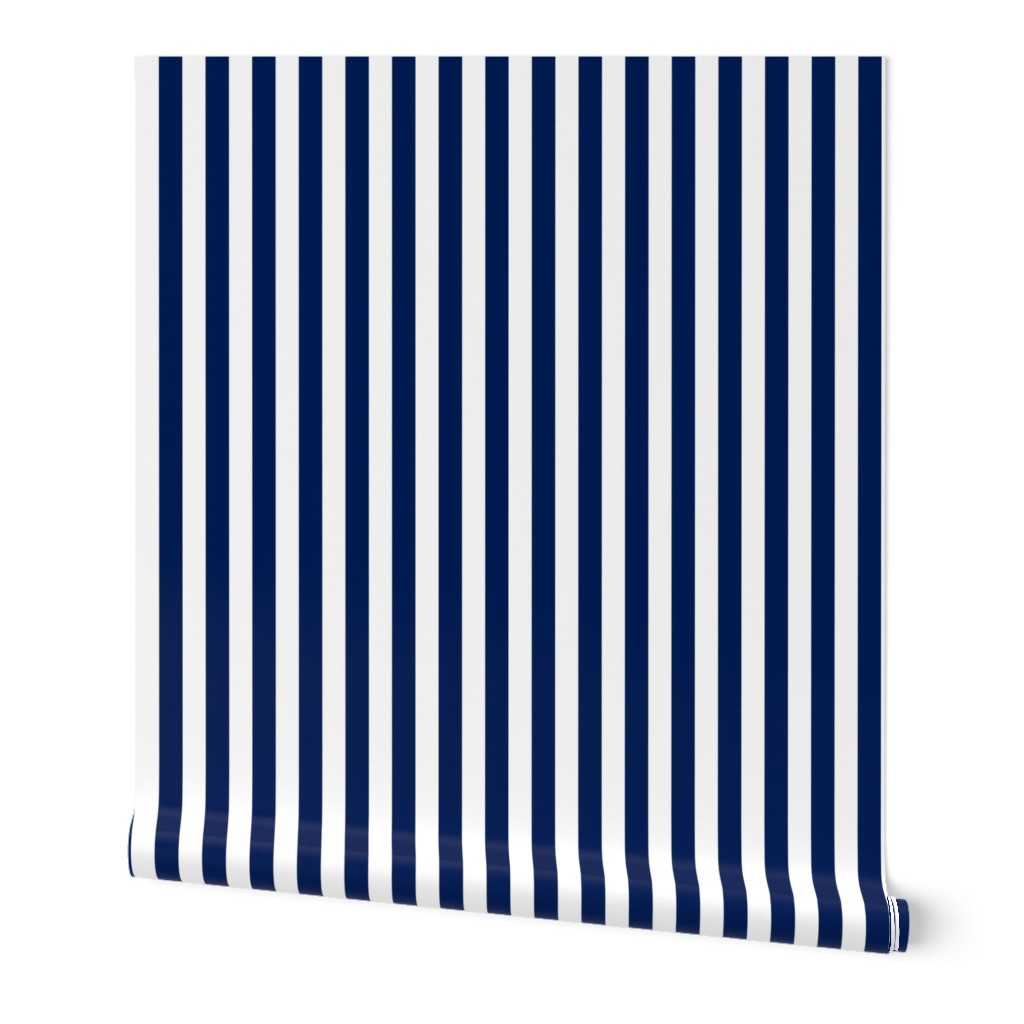 Navy Vertical Stripes