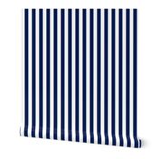 Navy Vertical Stripes