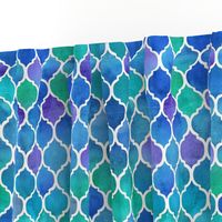 Blue and Green Watercolor Textured Moroccan - small
