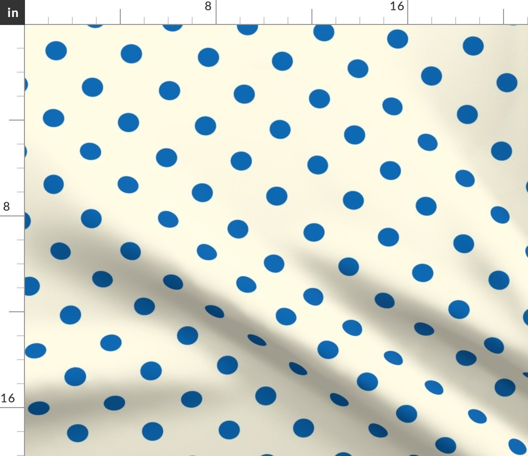 Polka Dot Lucy's Blue and Cream (Large)