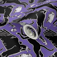 The Creatures of Edgar Allen Poe on Purple