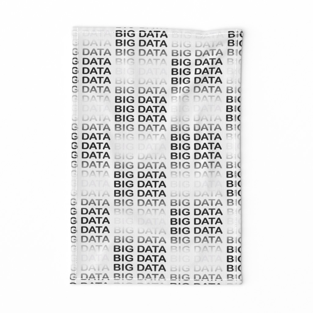 BIG DATA, black-gray text in a gradient on white, by Su_G_©SuSchaefer