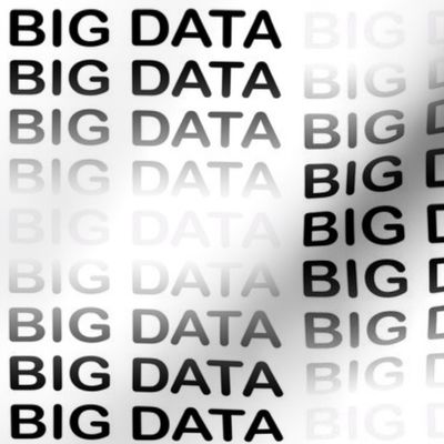 BIG DATA, black-gray text in a gradient on white, by Su_G_©SuSchaefer